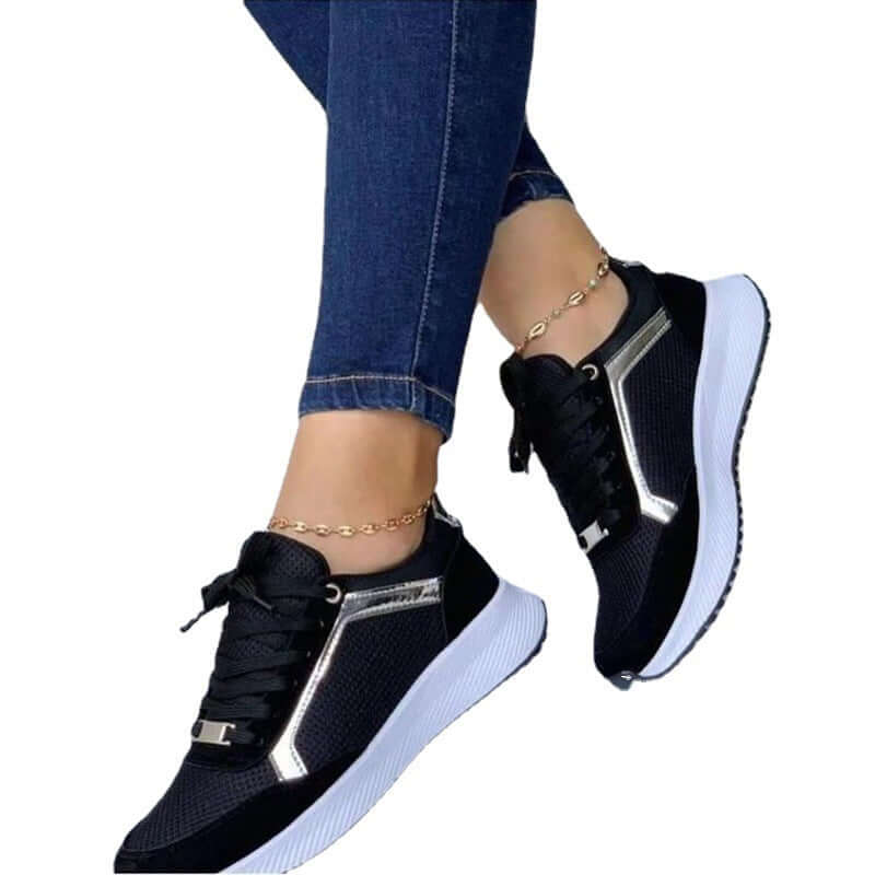 Breathable Round Head Flat Sneakers